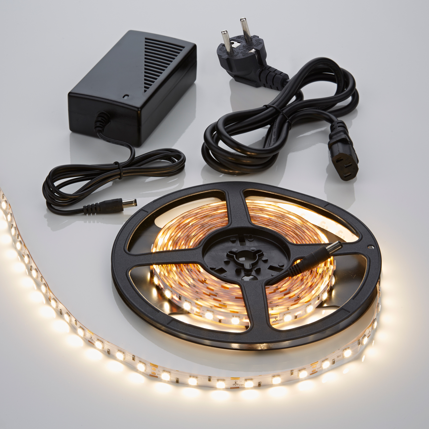Biard Kit Ruban LED 5050 Blanc chaud 5m