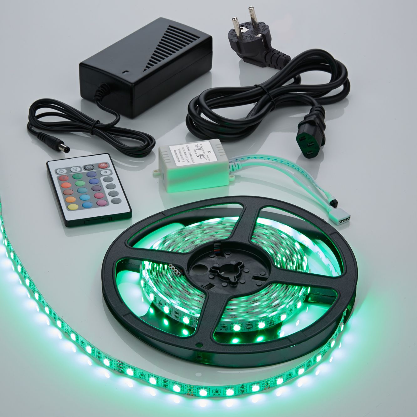 Biard Kit Ruban LED 5050 Blanc & RGB Brillant 5m