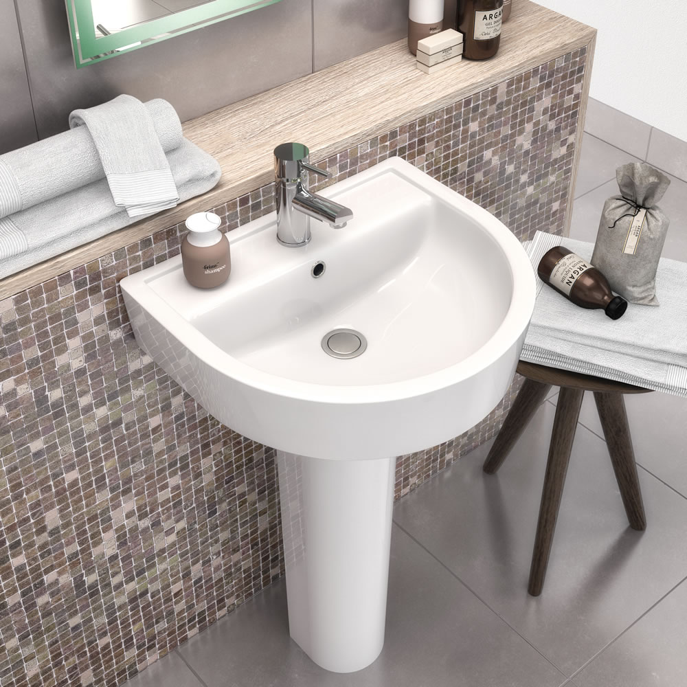 Lavabo sur colonne 42cm Provost