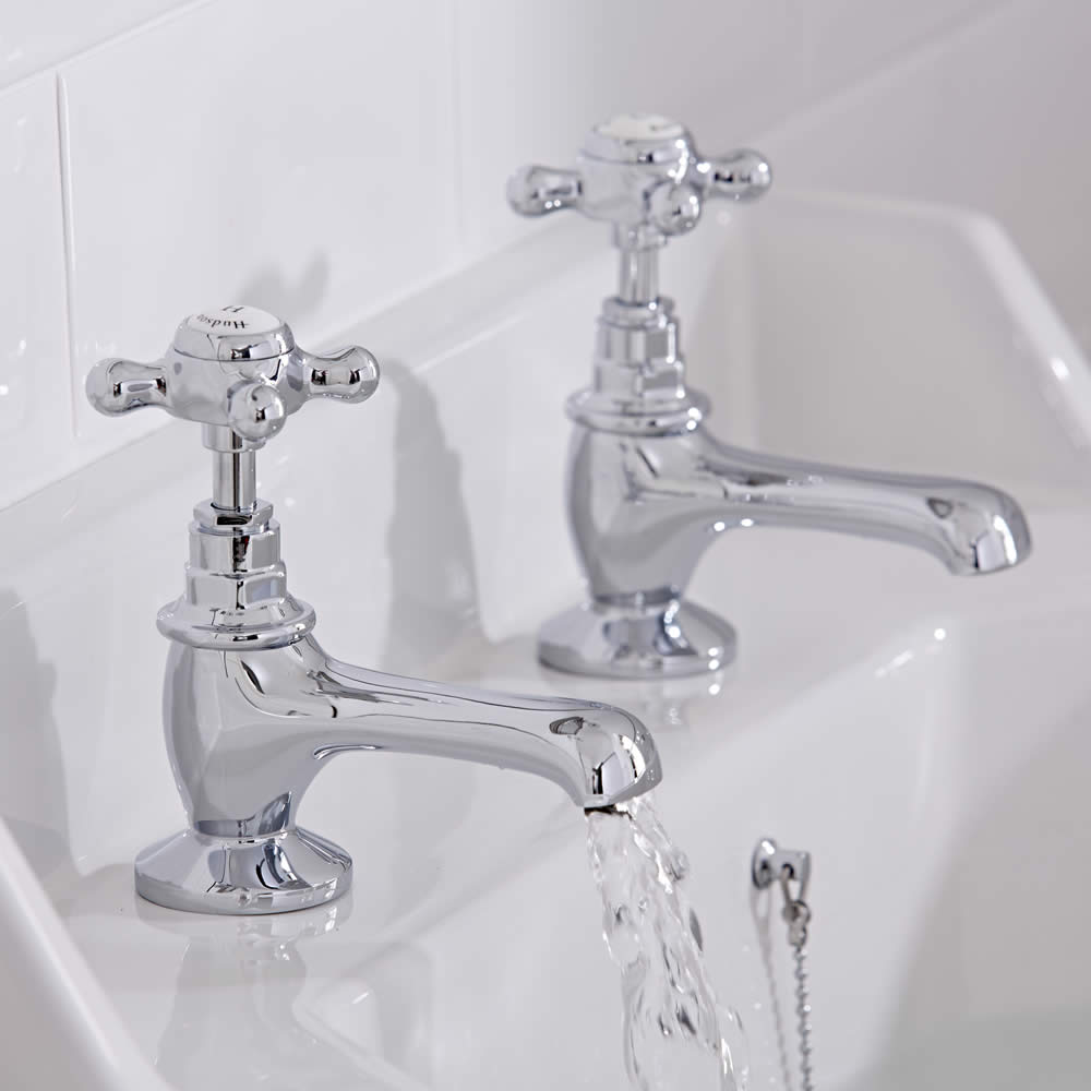 Robinet lavabo Rétro - Topaz - Commandes Croisillons