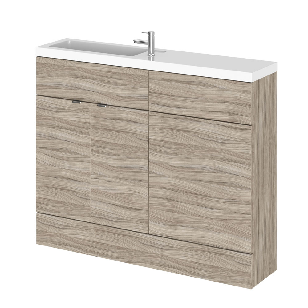 Meuble-lavabo wengé 110 x 86.4 x 25.5cm