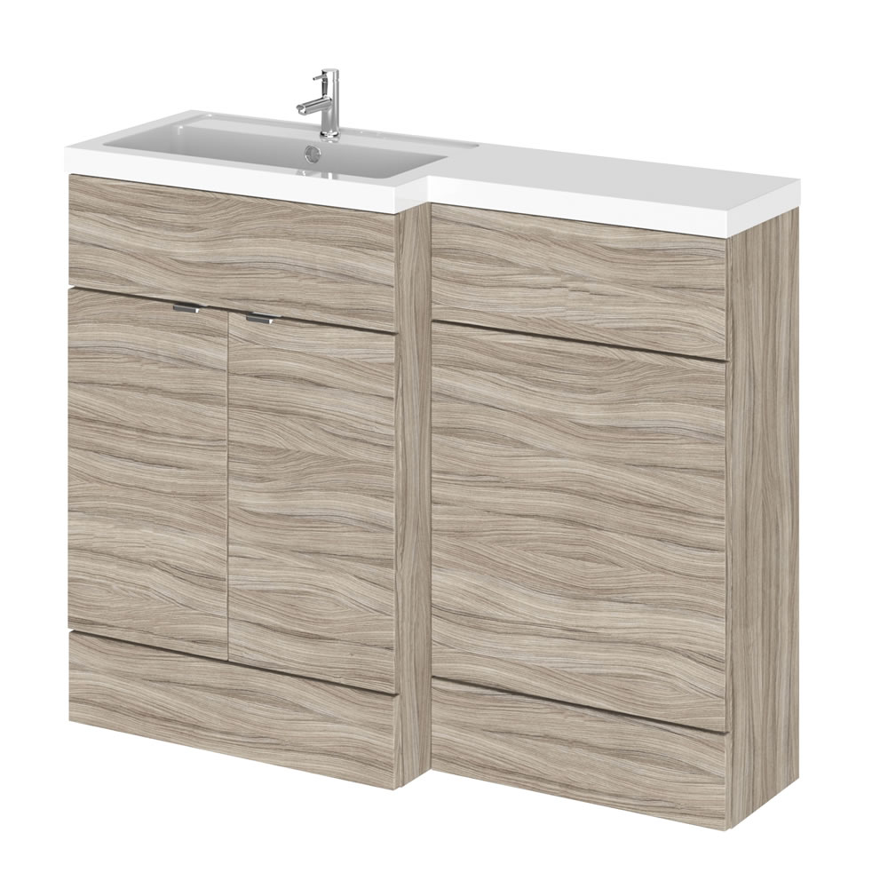 Meuble-lavabo wengé 110 x 86.4 x 35.5cm Version gauche