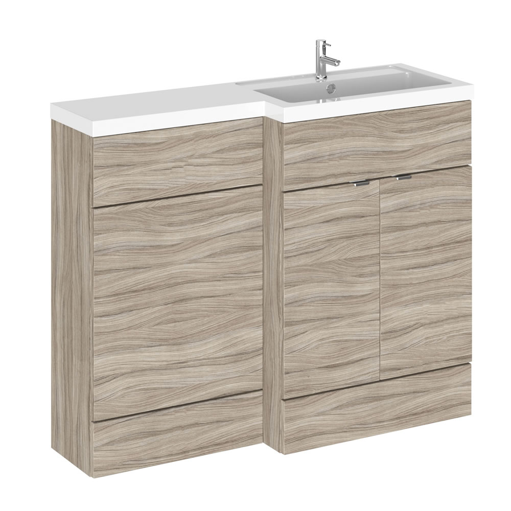 Meuble-lavabo wengé 110 x 86.4 x 35.5cm Version droite