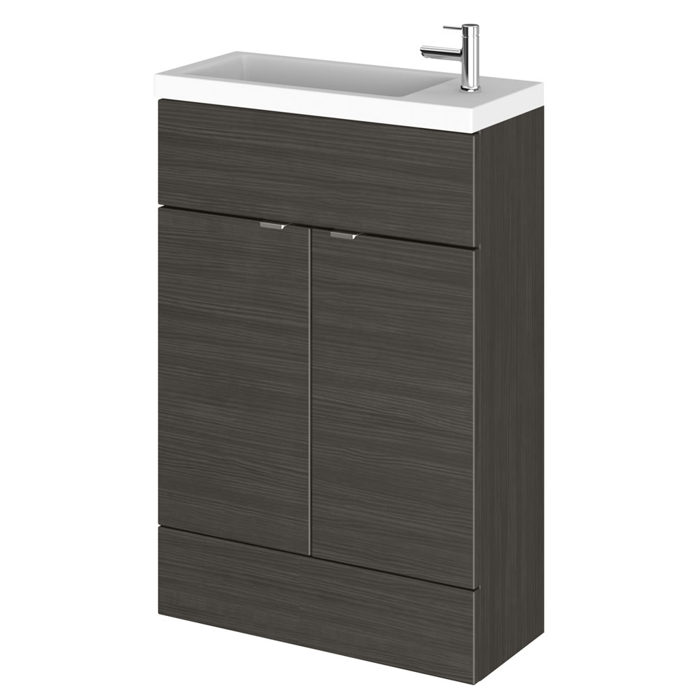 Meuble-lavabo noir wengé 60 x 86.4 x 25.5cm