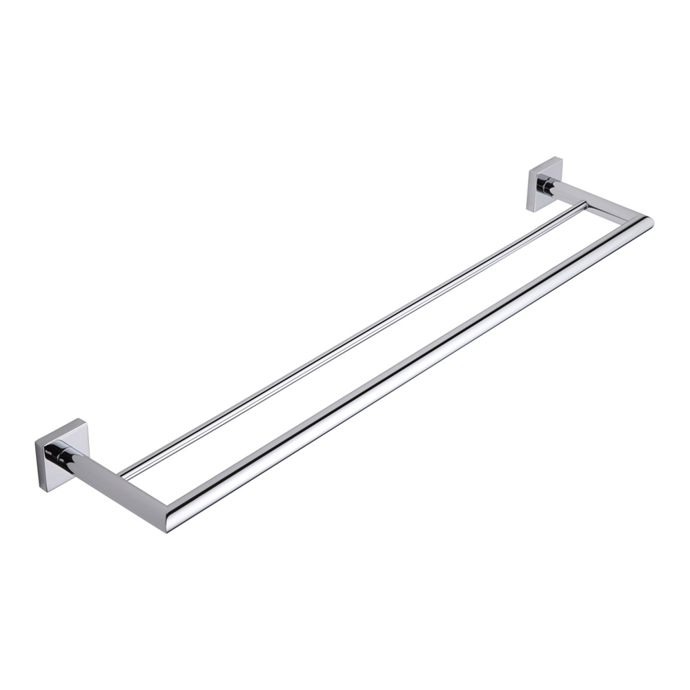 Porte-serviette mural - 2 barres - 65.2x12.8 - Liso
