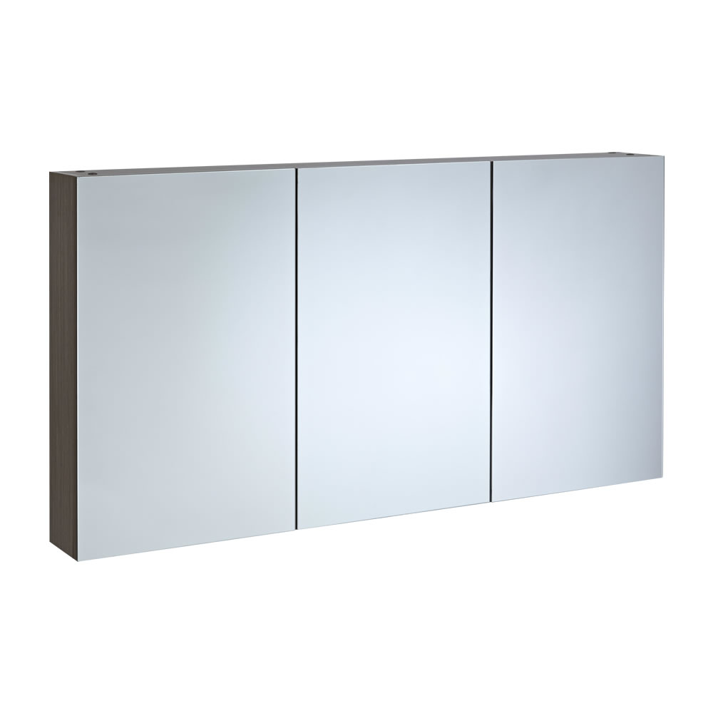 Armoire miroir de salle de bains 135x15x70cm Chêne