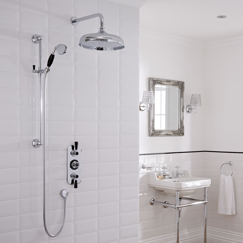 Douche Encastrable Rétro Thermostatique Pommeau mural Ø 30cm & Douchette