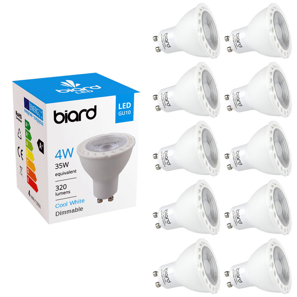Biard Lot de 10 Ampoules spot LED 4W GU10 Dimmable