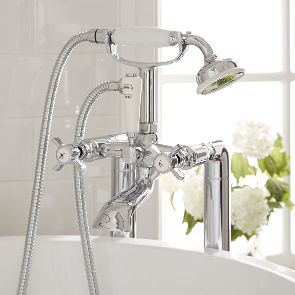 Robinet bain douche rétro - sur colonnes - Victoria