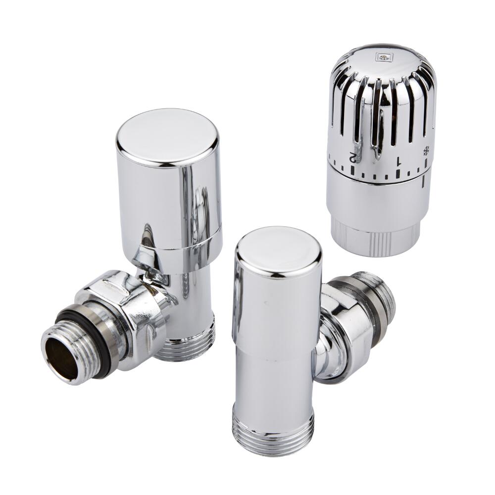 Robinet thermostatique radiateur d'angle - Adaptateur PEX 12mm