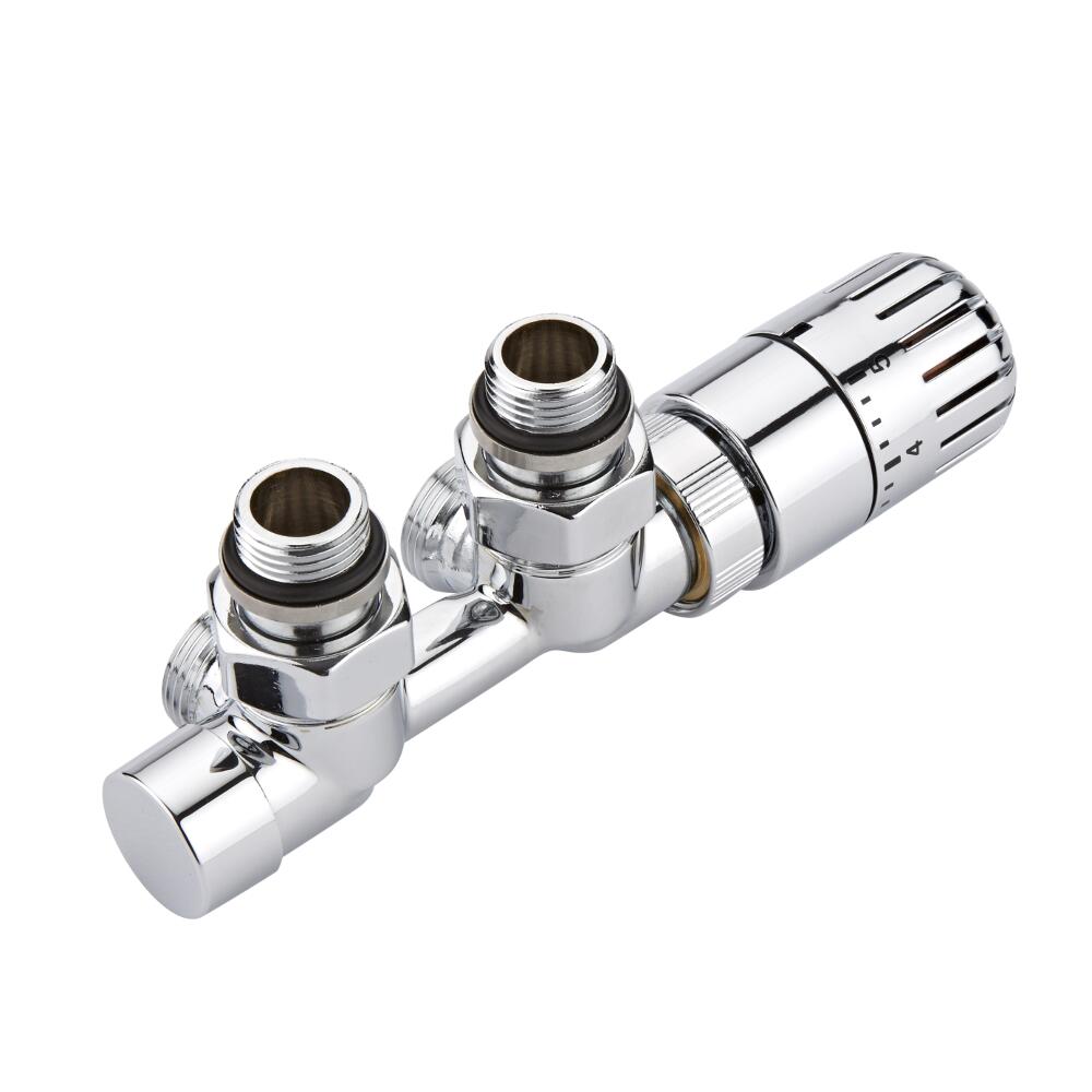 Robinet radiateur en H Thermostatique - Adaptateur multicouche 14mm