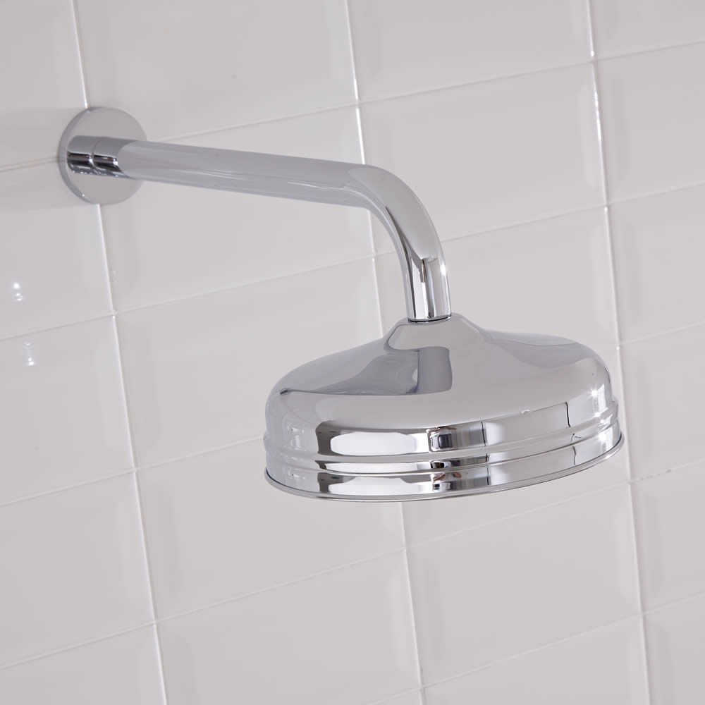 Bras pour pomme de douche 32cm en laiton massif chromé