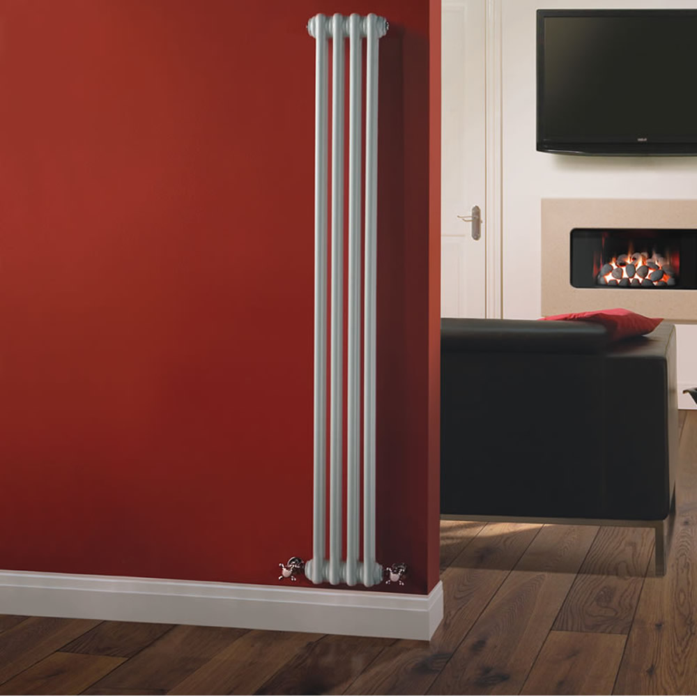 Radiateur Vertical Style Fonte Blanc Windsor 150cm x 20,3cm x 6,8cm 548 Watts