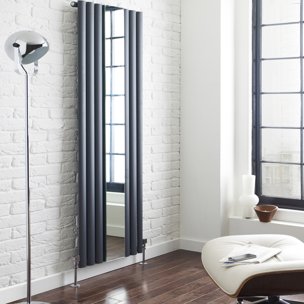 Radiateur Design Vertical Anthracite Vitality 180cm x 49,9cm x 5,5cm 1030 Watts