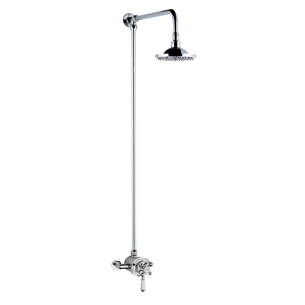 Colonne de Douche Thermostatique Rétro Minimaliste Pommeau Ø 15cm Victorian