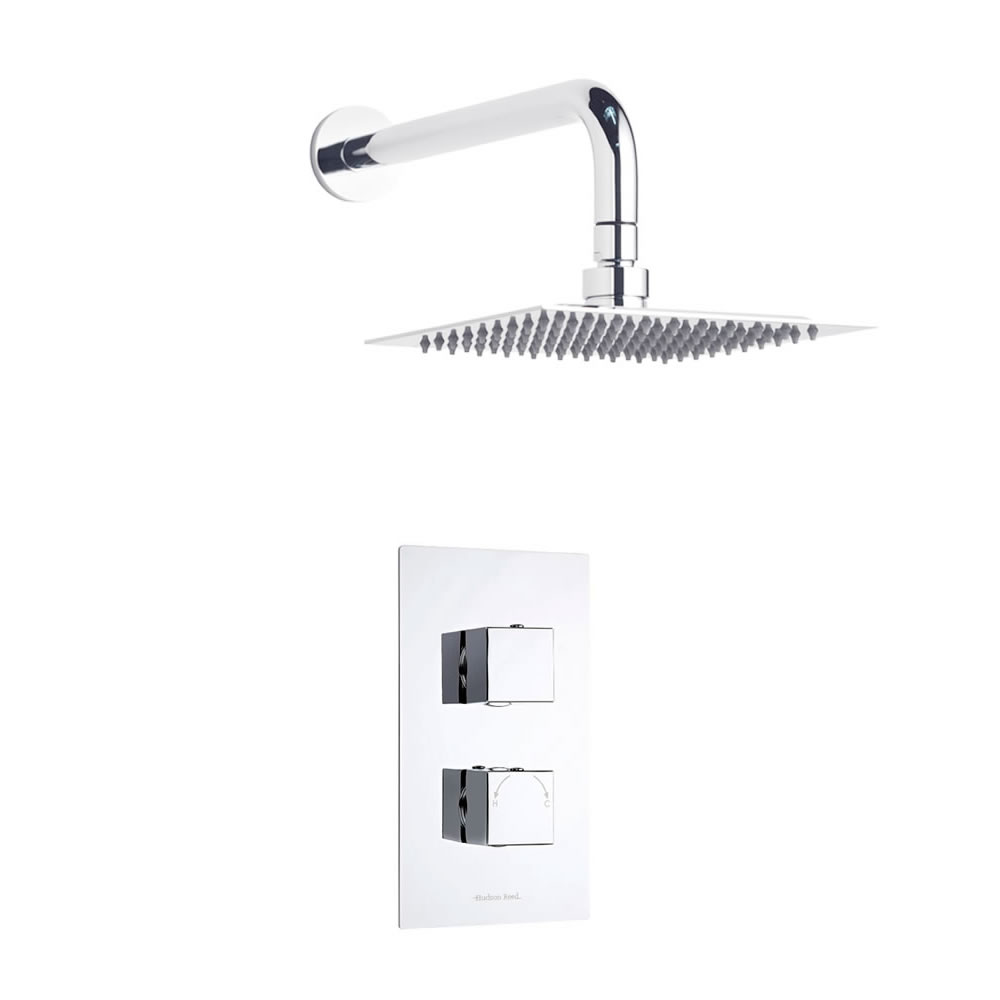 Kit Douche Thermostatique encastrable Pommeau carré 20cm - Square