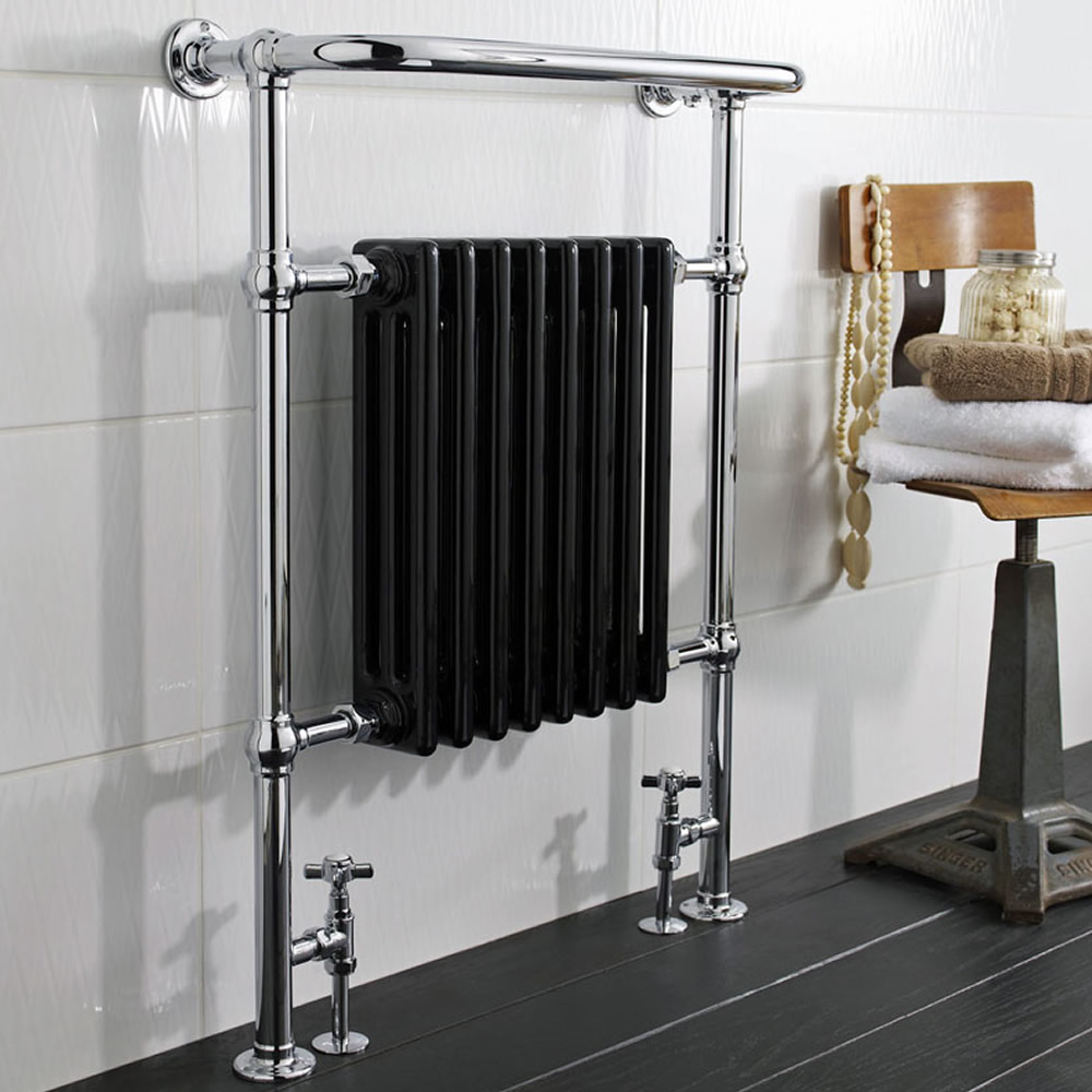 Sèche-Serviettes Rétro Noir Marquesa 96cm x 67,5cm x 23cm 680 Watts
