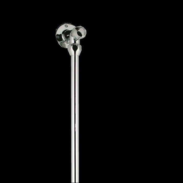 Colonne de douche fixe à tête orientable en laiton massif chromé