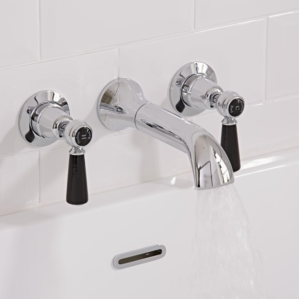 Robinet lavabo Rétro Encastré Topaz Noir