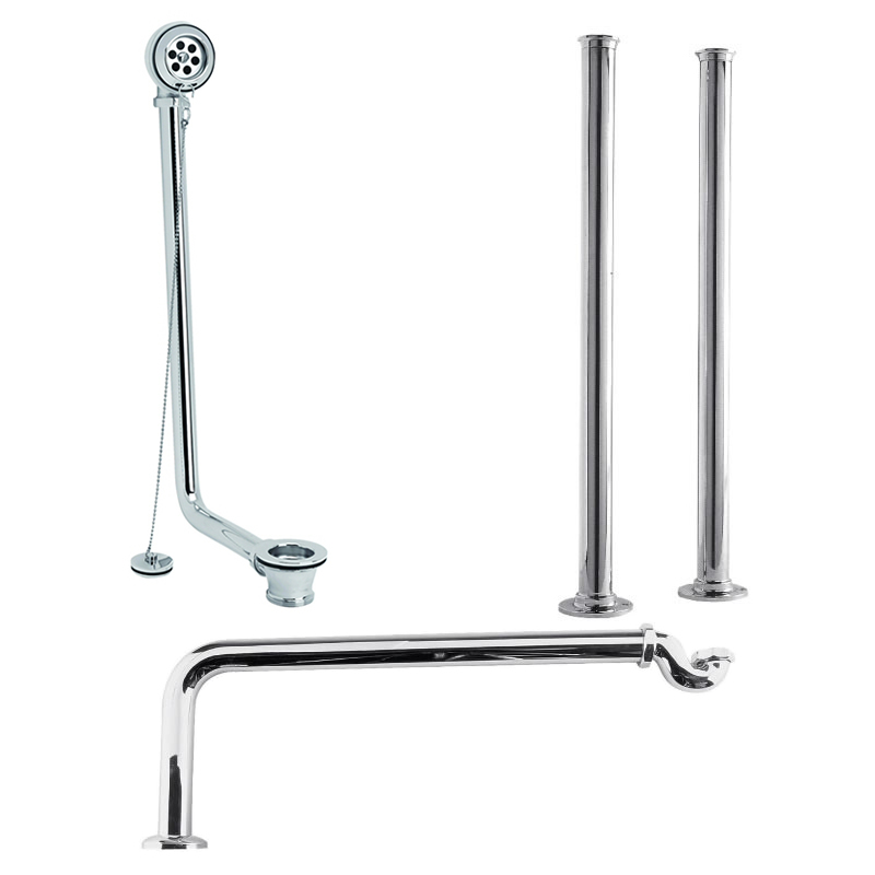 Vidage Siphon & rallonges pour baignoire îlot non percée pour la robinetterie