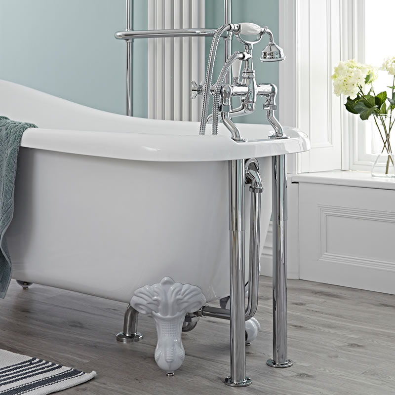 Vidage Siphon & rallonges pour baignoire îlot non percée pour la robinetterie