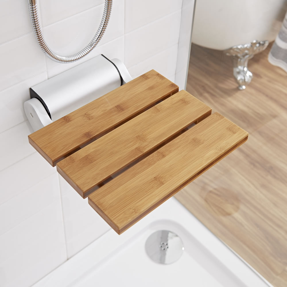 Siège de douche en Bambou