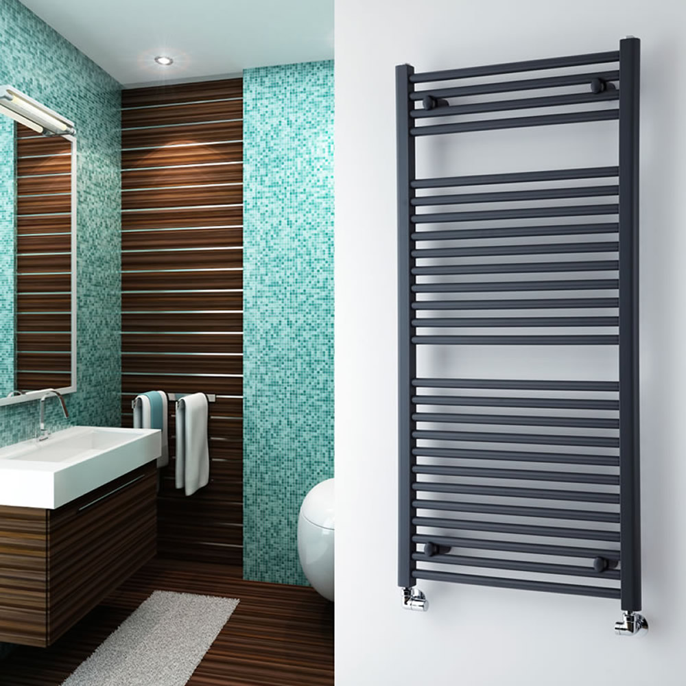 Sèche-Serviettes Anthracite Loa 120cm x 60cm x 3cm 815 Watts