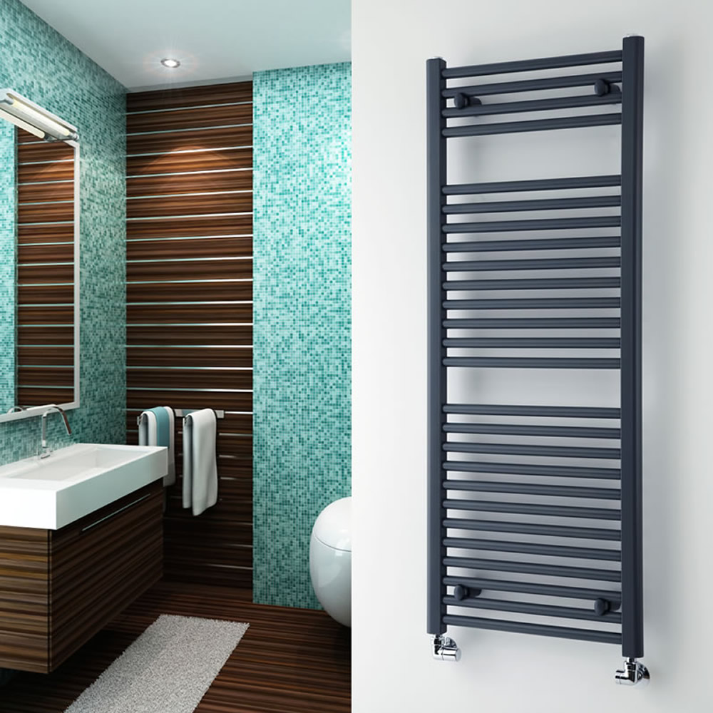 Sèche-Serviettes Anthracite Loa 120cm x 50cm x 3cm 686 Watts