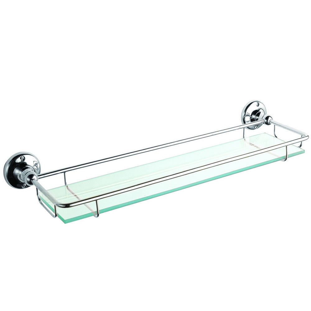 Étagère salle de bain verre & chrome Ambience