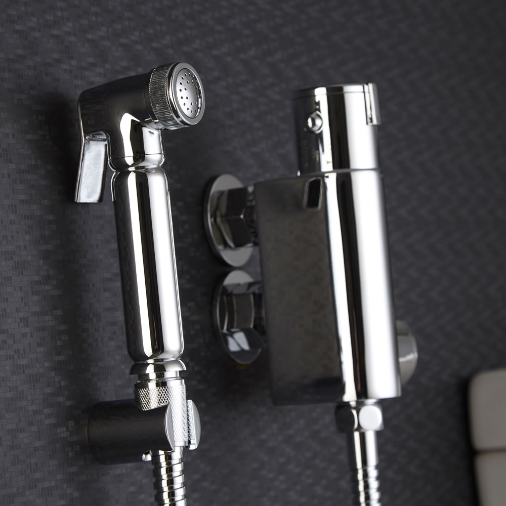 Kit Douchette Hygiénique Spray & Mitigeur Thermostatique