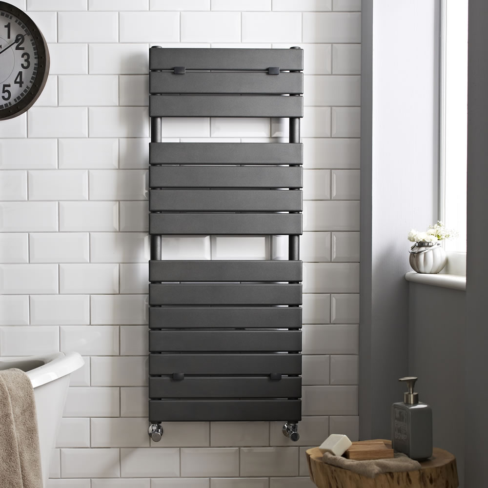 Sèche-Serviettes Anthracite Elgin 121,3cm x 50cm x 4,5cm 489 Watts