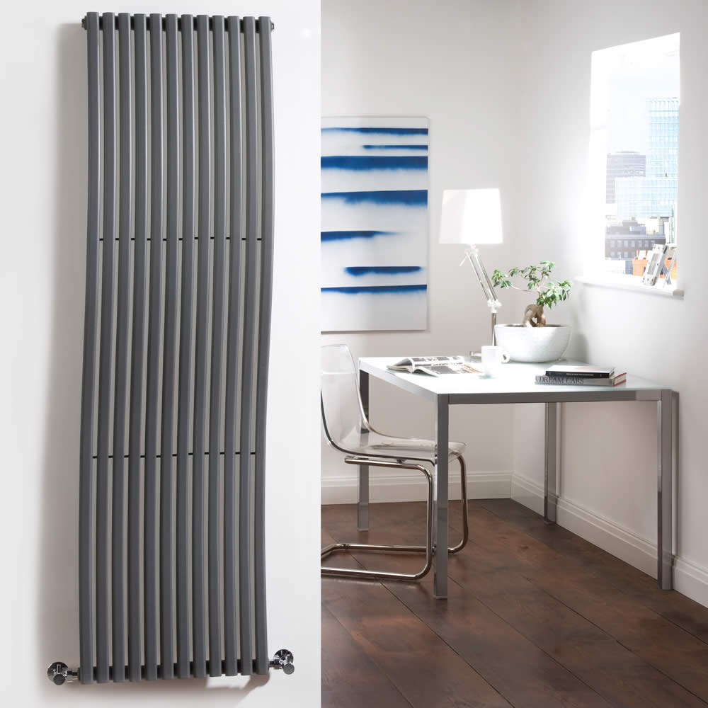 Radiateur Design Vertical Anthracite Palero 160cm x 46cm x 9cm 1185 Watts