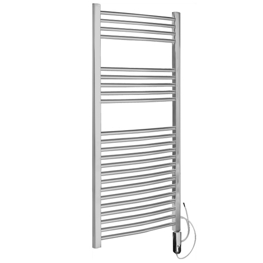 Hudson Reed Sèche-Serviettes Électrique Incurvé Chromé Ischia 120cm x 60cm x 4,6cm