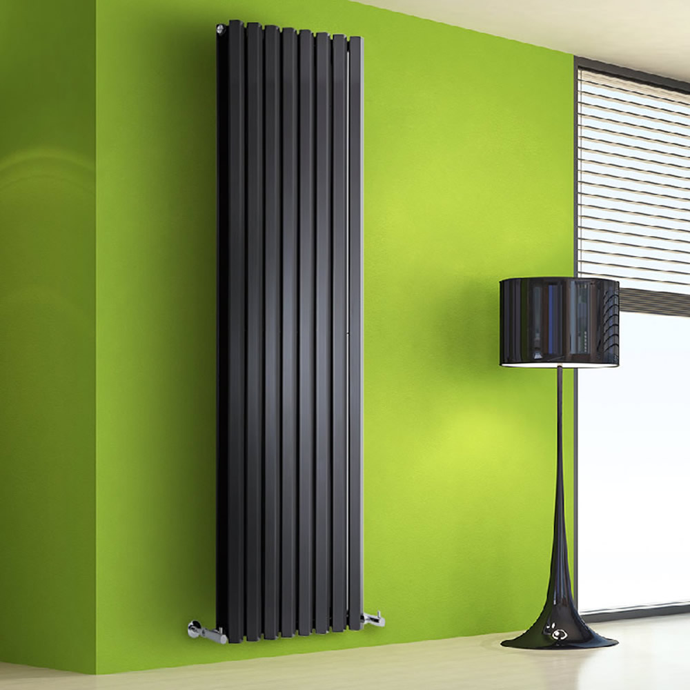 Radiateur Design Vertical Noir Salisbury 178cm x 56cm x 8,6cm 2158 Watts