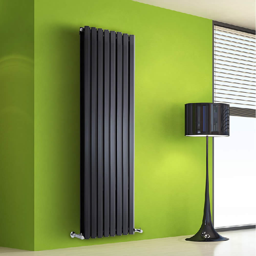 Radiateur Design Vertical Noir Salisbury 160cm x 56cm x 8,6cm 1967 Watts