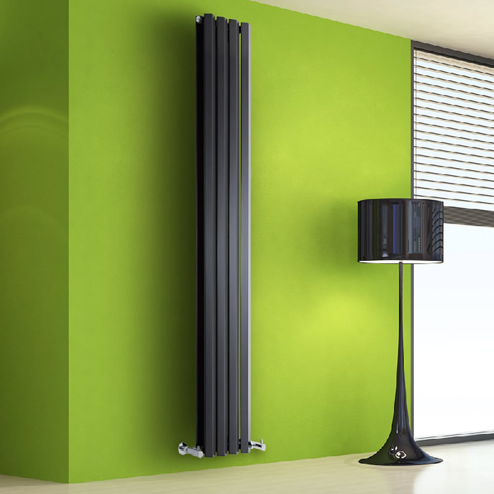 Radiateur Design Vertical Noir Salisbury 178cm x 28cm x 8,6cm 1079 Watts