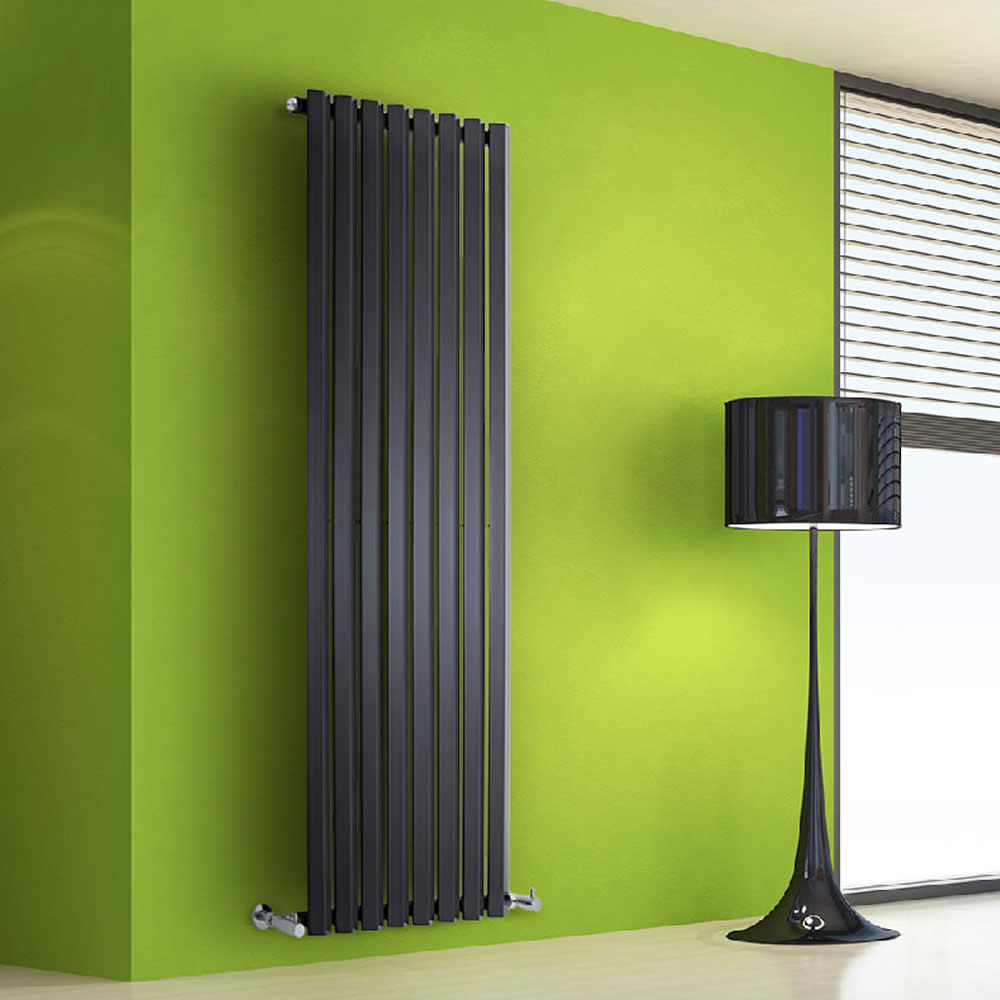 Radiateur Design Vertical Noir Salisbury 160cm x 56cm x 6cm 1261 Watts