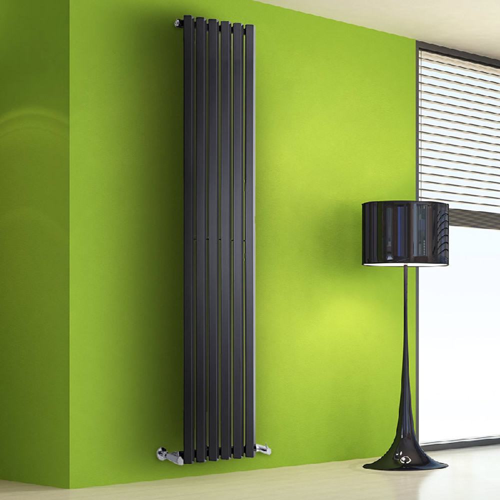 Radiateur Design Vertical Noir Salisbury 178cm x 42cm x 6cm 1050 Watts