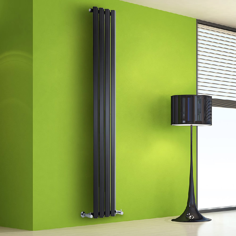 Radiateur Design Vertical Noir Salisbury 178cm x 28cm x 6cm 700 Watts