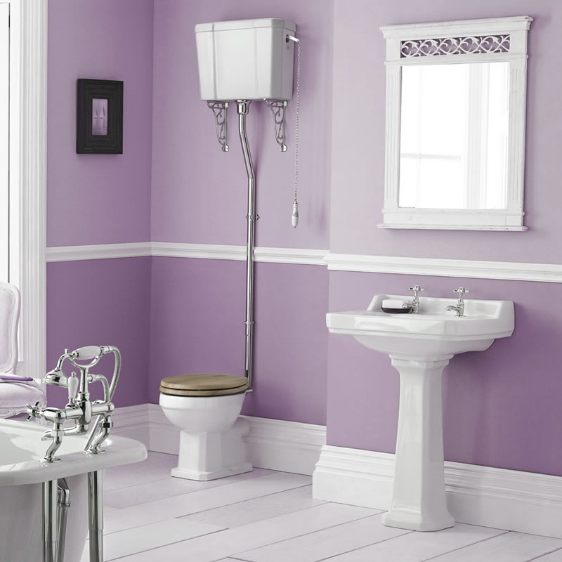 Lavabo 50cm & WC suspendu Rétro Abattant au choix