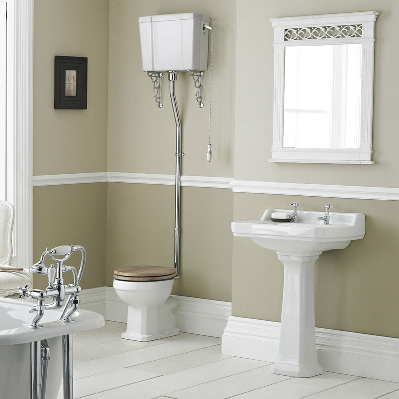 Lavabo 56cm & WC suspendu Rétro Abattant au choix