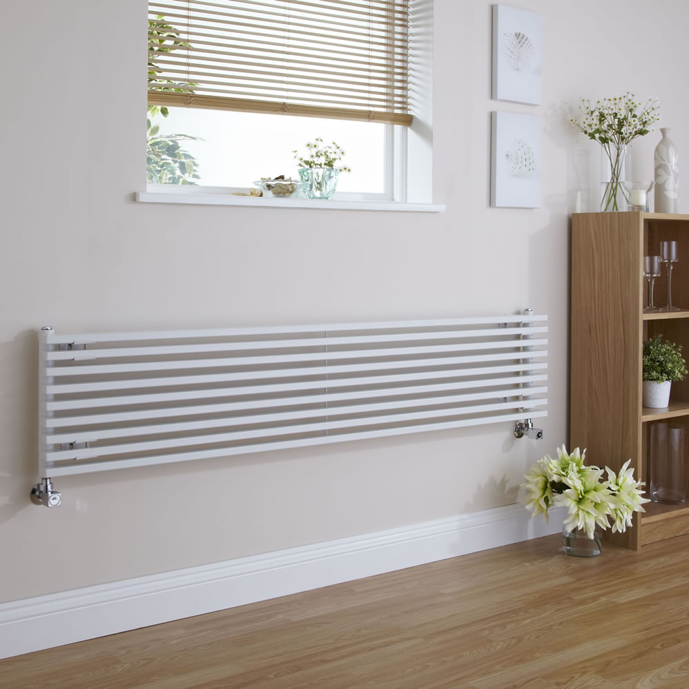 Radiateur Design Horizontal Blanc Parallel 34,2cm x 160cm x 8,4cm 1117 Watts