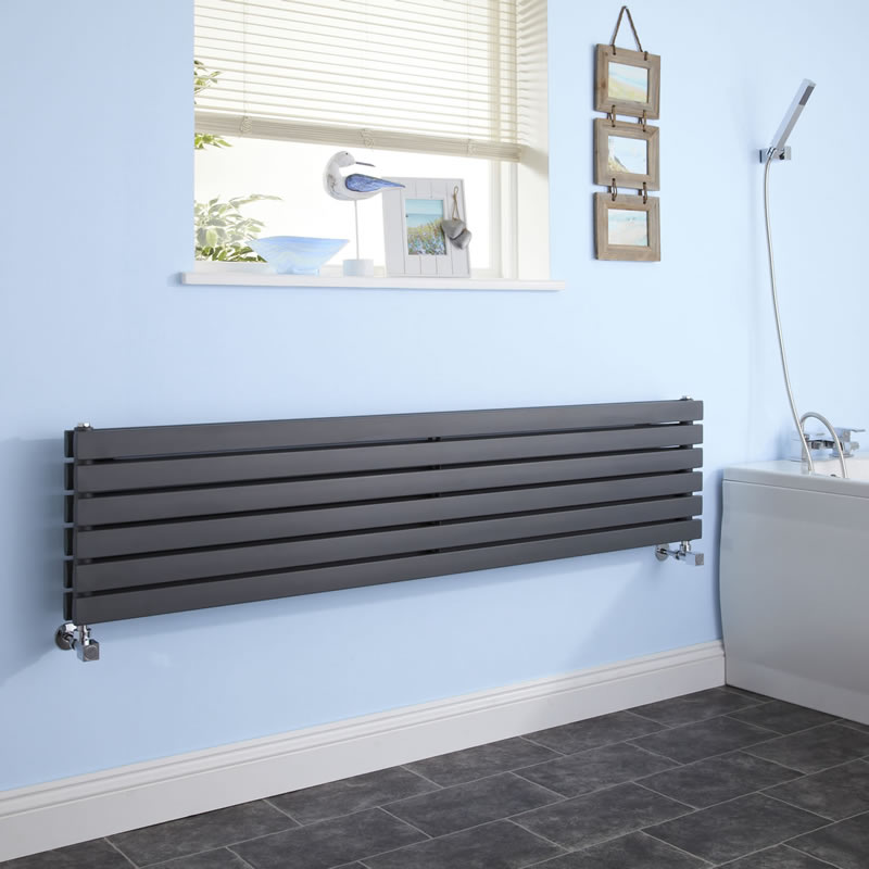 Radiateur Design Horizontal Anthracite Sloane 35,4cm x 178cm x 7,1cm 1426 Watts
