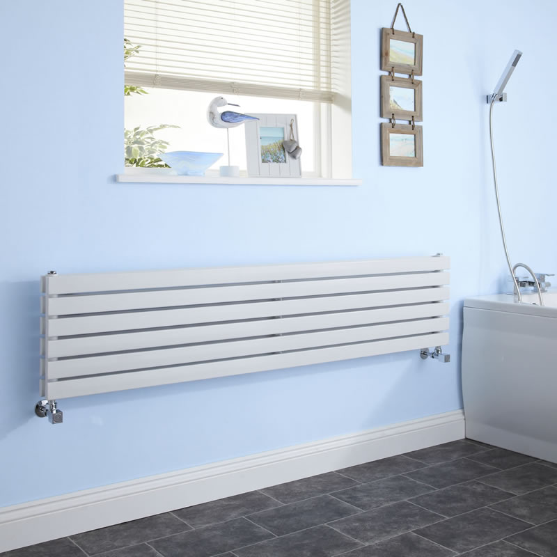 Radiateur Design Horizontal Blanc Sloane 35,4cm x 178cm x 7,1cm 1426 Watts