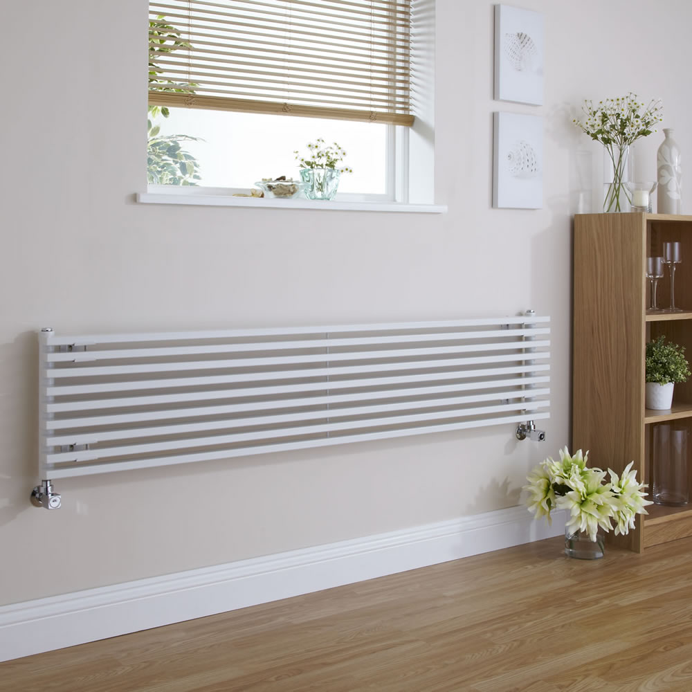 Radiateur Design Horizontal Blanc Parallel 34,2cm x 178cm x 8,4cm 1227 Watts