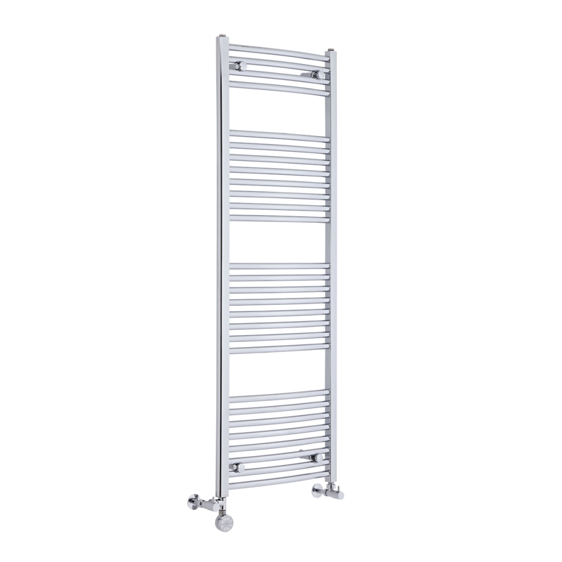 Hudson Reed Sèche-Serviettes Mixte Incurvé Chromé Ischia 150cm x 50cm x 4,5cm 552 Watts
