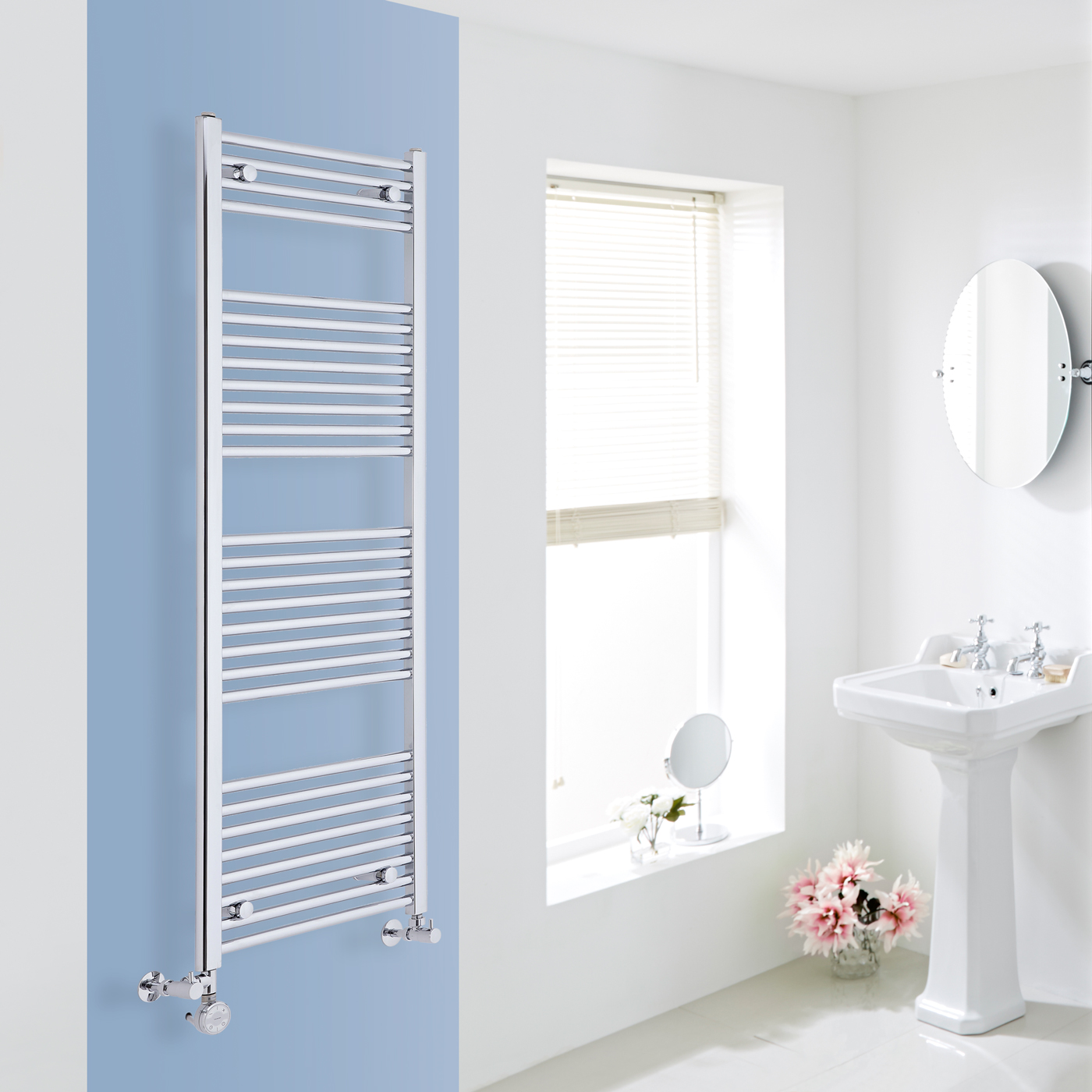 Sèche-Serviettes Mixte Chromé Ischia 150cm x 50cm x 3cm 552 Watts