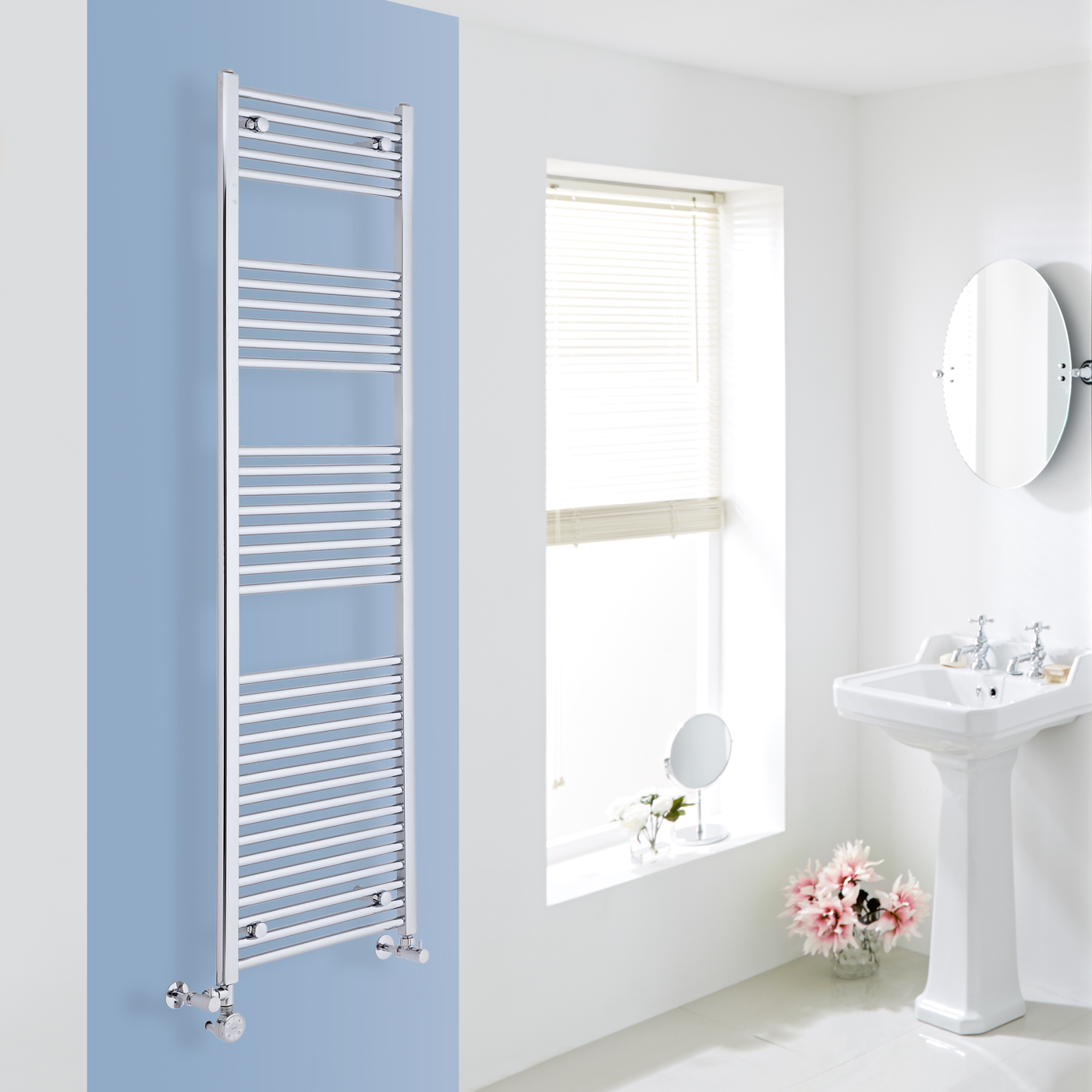 Sèche-Serviettes Mixte Chromé Ischia 180cm x 50cm x 3cm 667 Watts