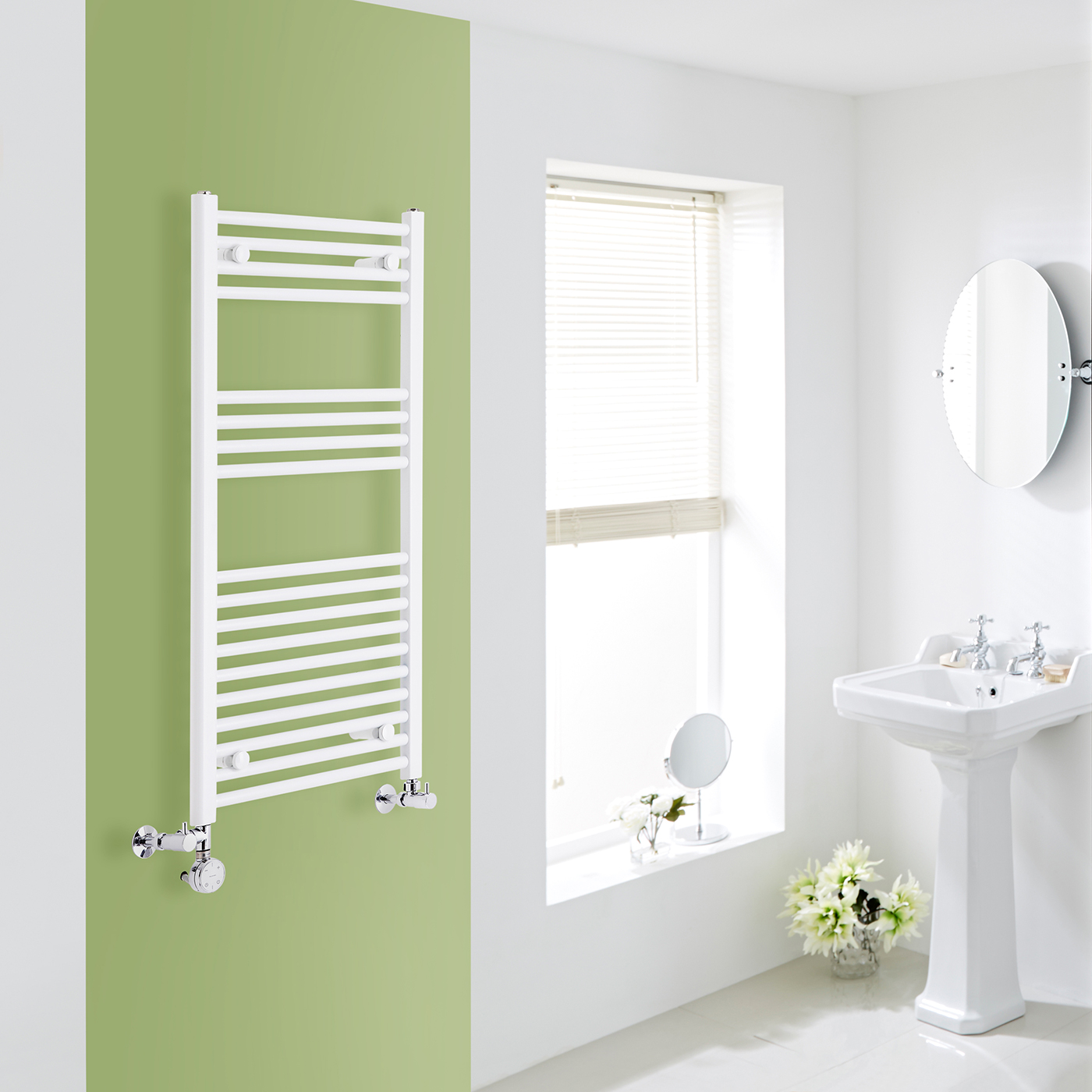 Sèche-Serviettes Mixte Blanc Etna 100cm x 50cm x 3cm 540 Watts