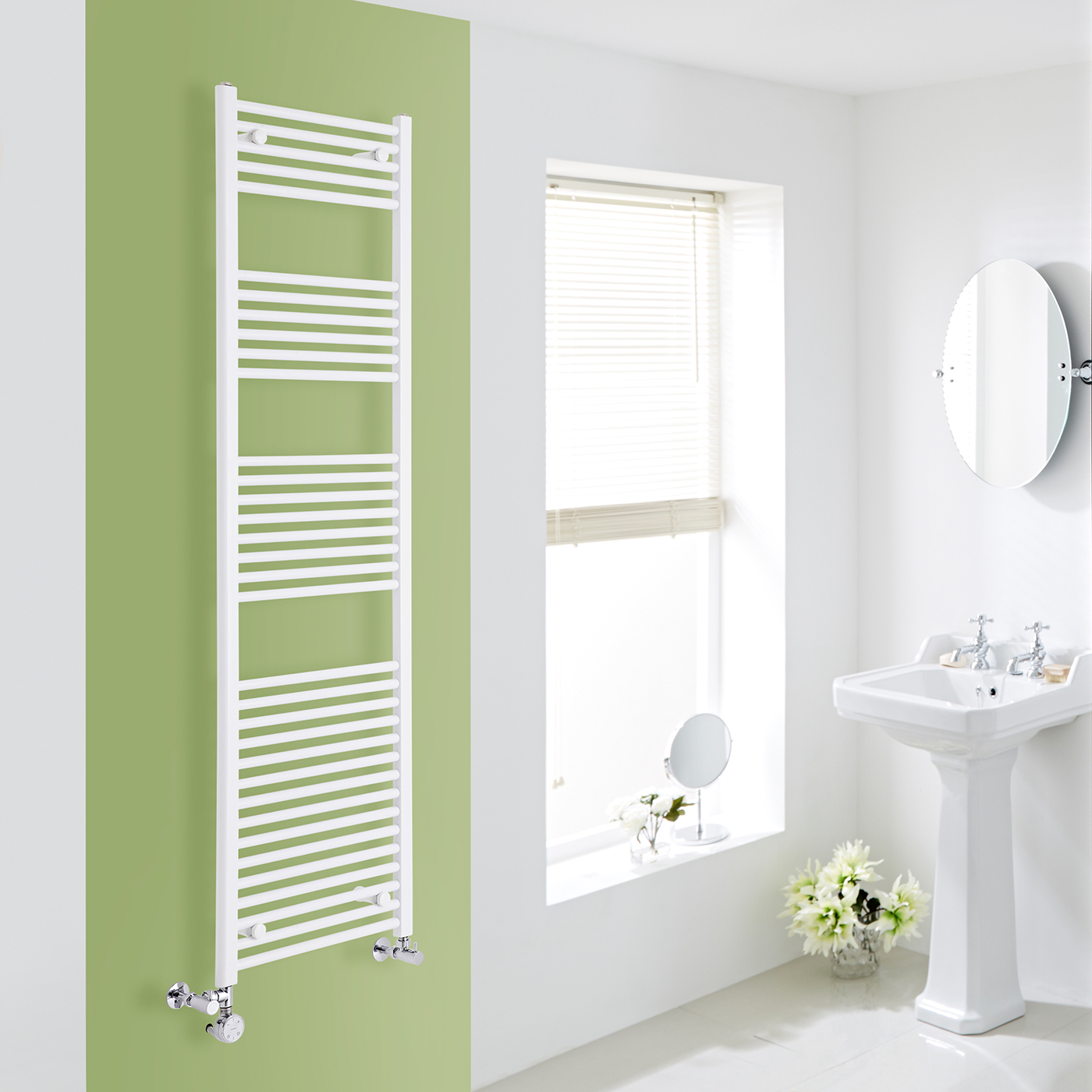 Sèche-Serviettes Mixte Blanc Etna 180cm x 50cm x 3cm 1000 Watts
